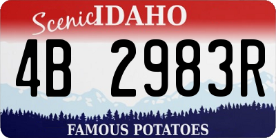 ID license plate 4B2983R