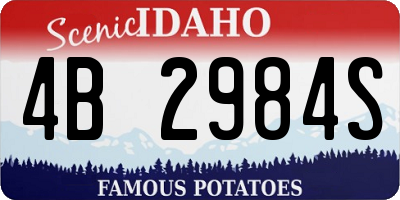 ID license plate 4B2984S