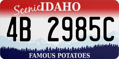 ID license plate 4B2985C