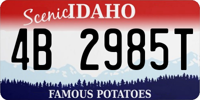 ID license plate 4B2985T