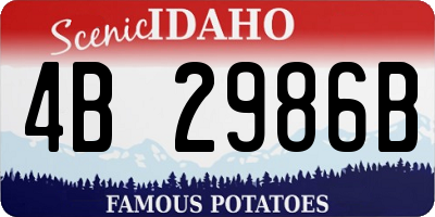 ID license plate 4B2986B