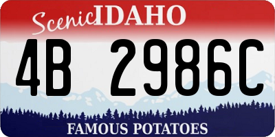 ID license plate 4B2986C