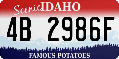 ID license plate 4B2986F