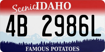 ID license plate 4B2986L