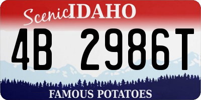 ID license plate 4B2986T