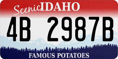 ID license plate 4B2987B