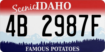 ID license plate 4B2987F