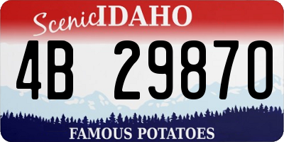 ID license plate 4B2987O