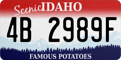 ID license plate 4B2989F