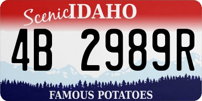ID license plate 4B2989R