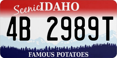 ID license plate 4B2989T