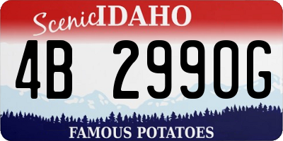 ID license plate 4B2990G