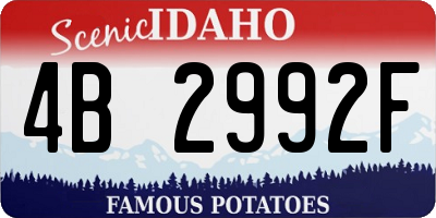 ID license plate 4B2992F