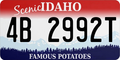ID license plate 4B2992T