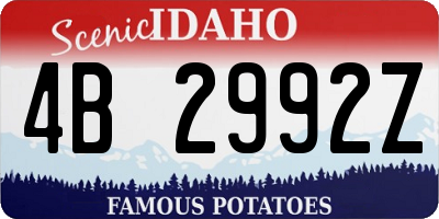 ID license plate 4B2992Z