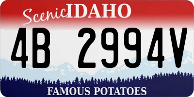 ID license plate 4B2994V