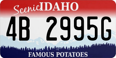 ID license plate 4B2995G