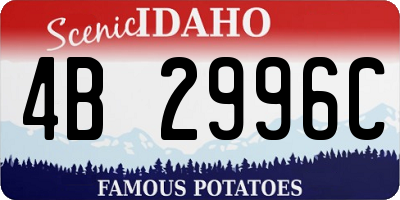 ID license plate 4B2996C