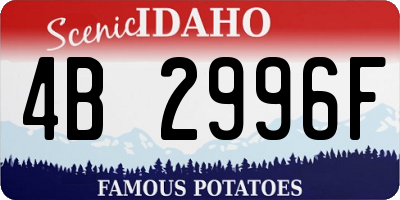 ID license plate 4B2996F