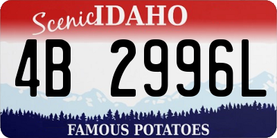 ID license plate 4B2996L