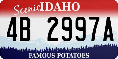 ID license plate 4B2997A