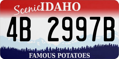 ID license plate 4B2997B