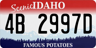 ID license plate 4B2997D