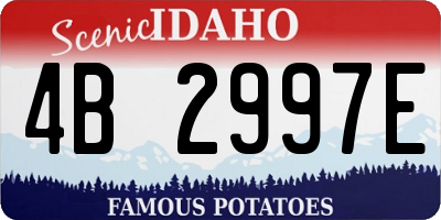 ID license plate 4B2997E