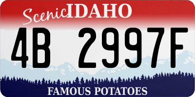 ID license plate 4B2997F