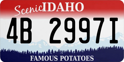 ID license plate 4B2997I