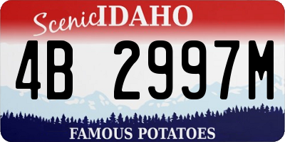 ID license plate 4B2997M