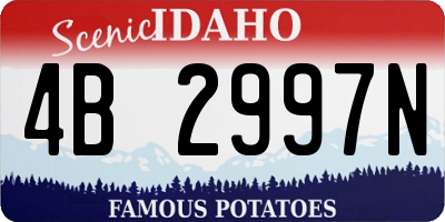 ID license plate 4B2997N