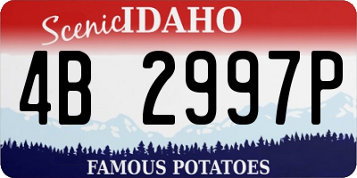 ID license plate 4B2997P