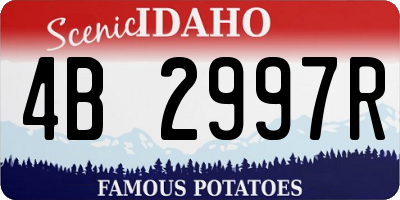 ID license plate 4B2997R