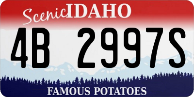 ID license plate 4B2997S