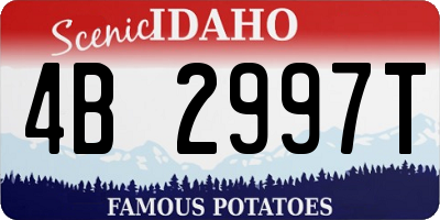 ID license plate 4B2997T
