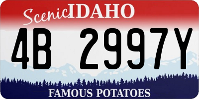 ID license plate 4B2997Y