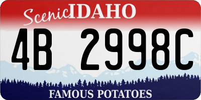 ID license plate 4B2998C