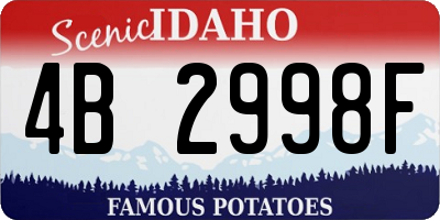 ID license plate 4B2998F