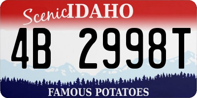ID license plate 4B2998T