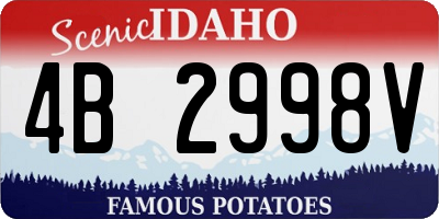 ID license plate 4B2998V