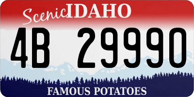 ID license plate 4B2999O