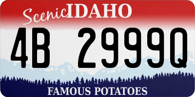 ID license plate 4B2999Q