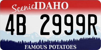 ID license plate 4B2999R