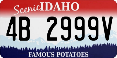 ID license plate 4B2999V