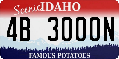 ID license plate 4B3000N