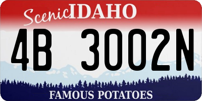 ID license plate 4B3002N