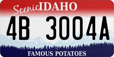 ID license plate 4B3004A