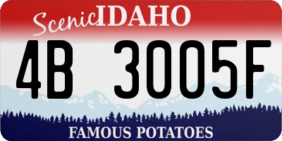 ID license plate 4B3005F