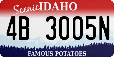 ID license plate 4B3005N